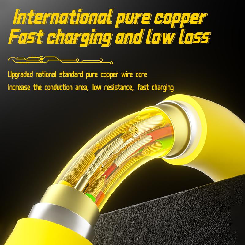 65W 4-In-1 Charging Cable with LED Display, PD 5A Fast Charging, Data Sync, USB-A, Type-C, Lightning, Aluminum, Compatible with Iphone 16/15, Ipad, Samsung and Laptops